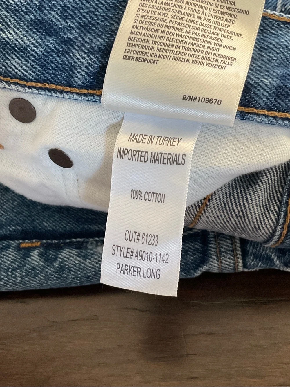 Agolde Light Blue Distressed Frayed Hem Denim Shorts - Picture 2 of 3